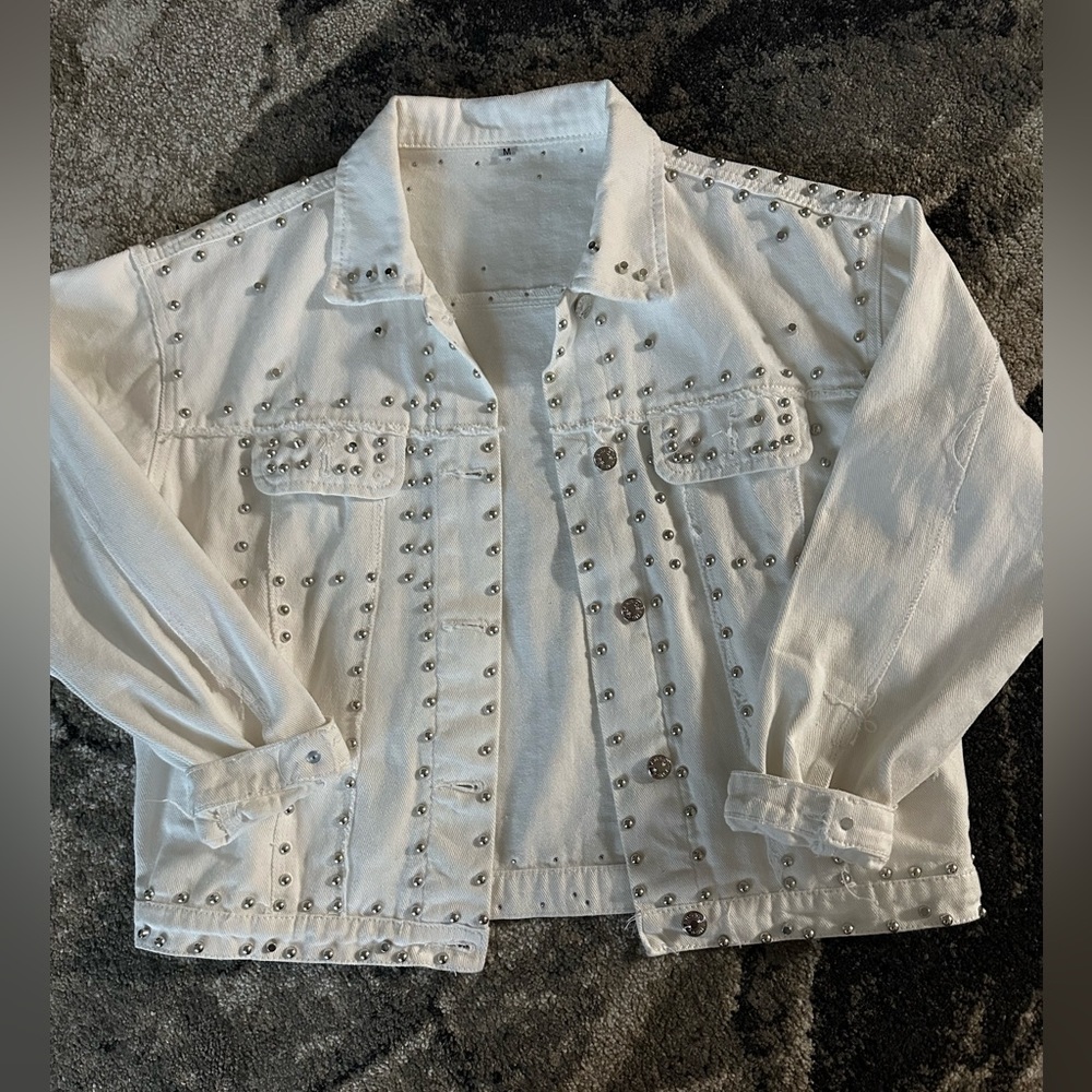 White denim jacket